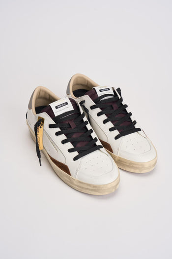 Sneakers uomo Sk 8 bianche e marroni - 6