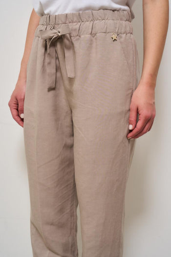 Pantalone donna regular tortora - 6