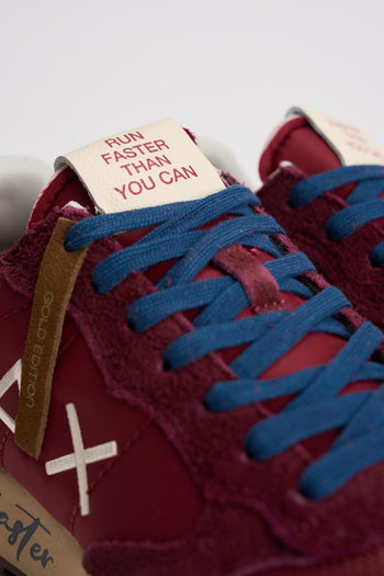 Sneakers uomo bordeaux e bianche - 5