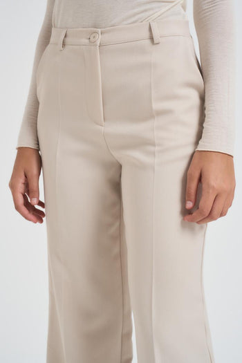 Pantalone donna a palazzo avorio - 4