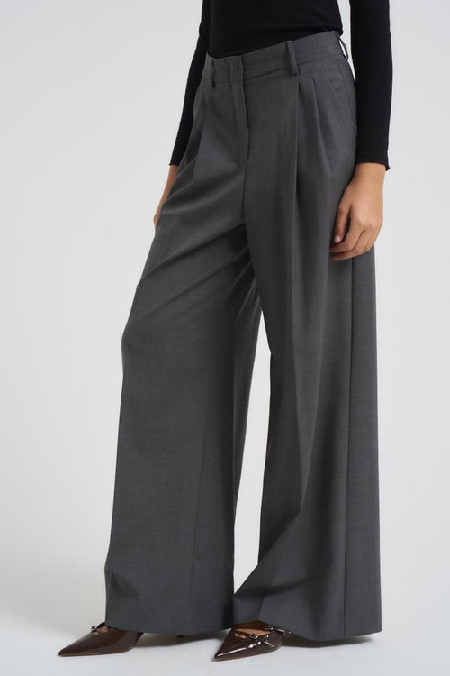 Pantalone donna a palazzo grigio