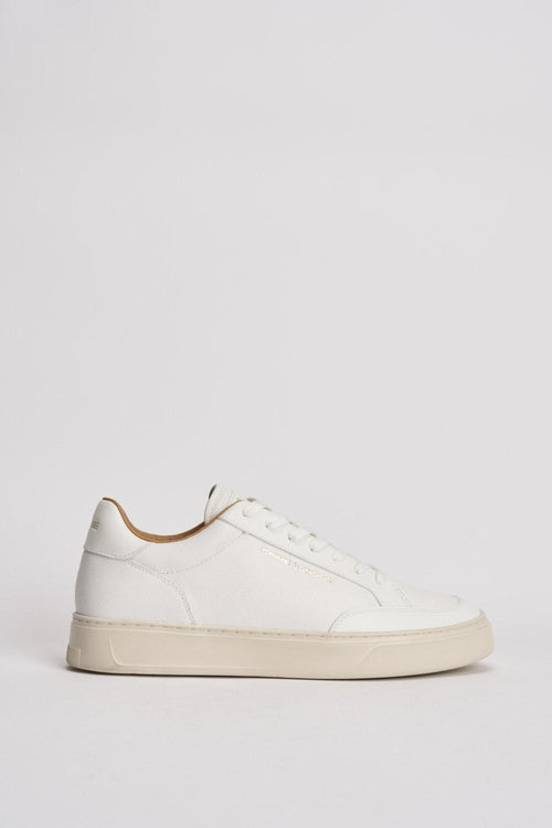 Sneakers uomo in pelle bianche