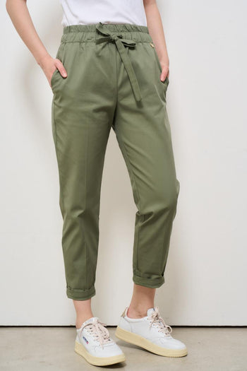 Pantalone donna regular verde militare - 5