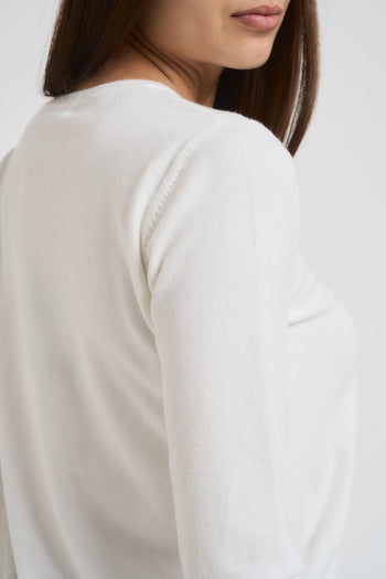 Maglia donna girocollo bianca - 3