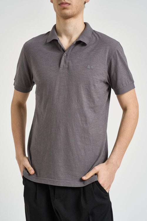 Polo uomo manica corta grigia