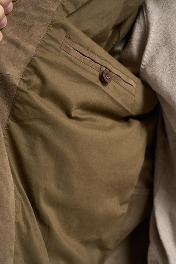 Giacca uomo in suede marrone - 9