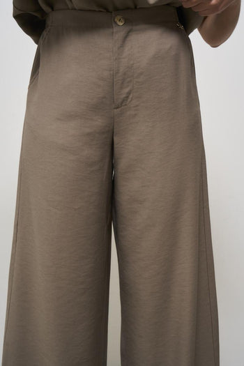 Women's palazzo trousers dove grey - 5