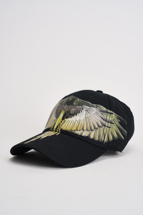 Cappello uomo con stampa nero - 2