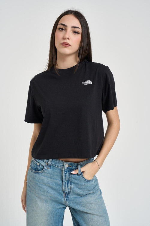 T-shirt donna regular girocollo nera