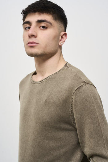Men's Vintage Brown Crewneck Sweater - 3