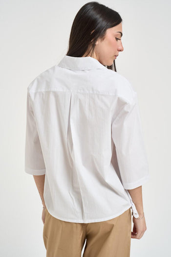 Camicia donna manica a tre quarti bianca - 3