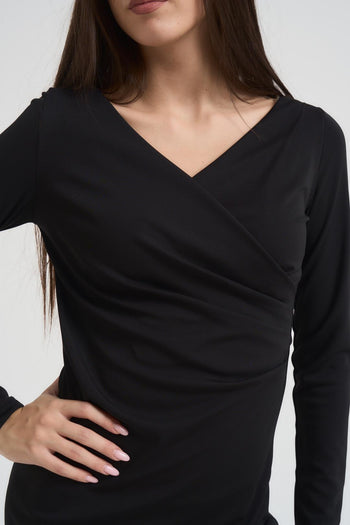 Abito donna midi nero - 3