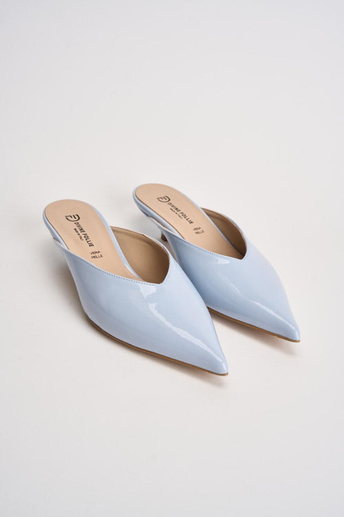 Sabot donna in vernice azzurra - 2