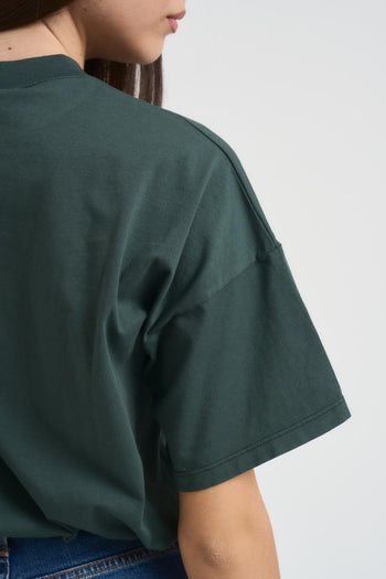 T-shirt donna girocollo verde - 5