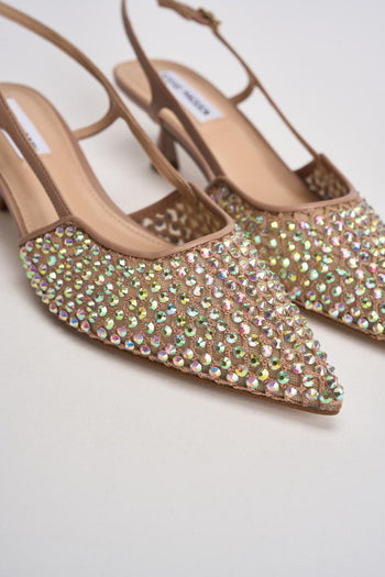 Scarpa donna con tacco strass silver - 4