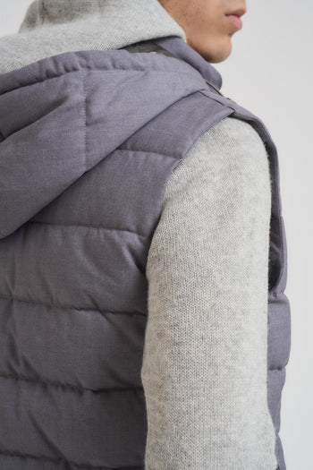 Gilet uomo trapuntato grigio - 7