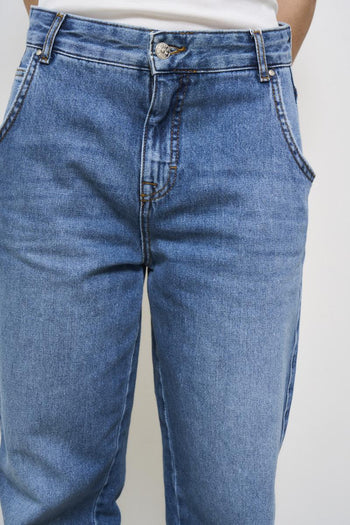 Jeans donna in denim medio - 6