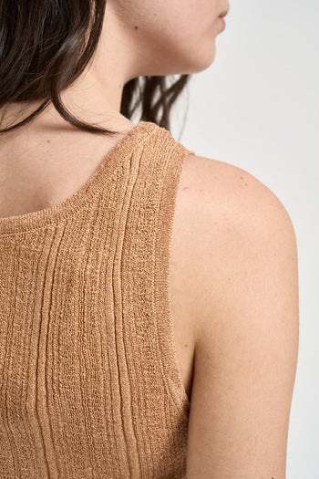 Top donna in lurex bronzo - 4