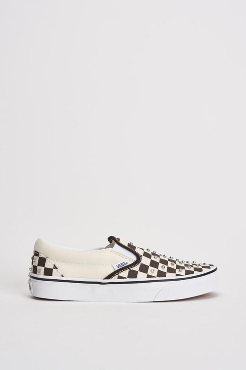 Sneakers donna Classic slip-on scacchi marrone