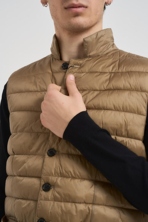 Gilet uomo trapuntato beige - 2