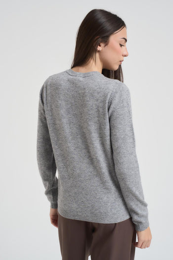 Maglia donna girocollo grigia - 4