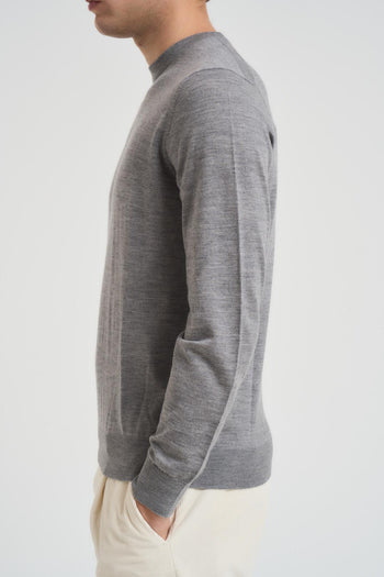 Maglia uomo girocollo grigio chiaro - 3
