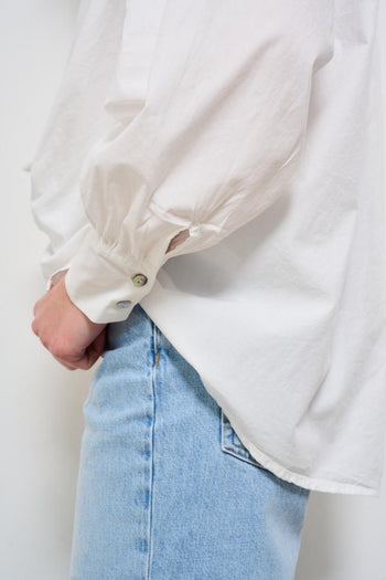Camicia donna bianca con nodo - 5