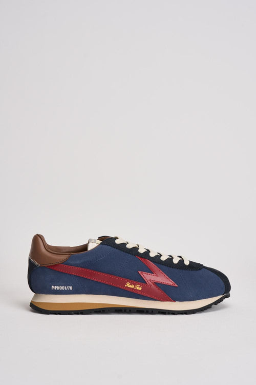 Sneakers uomo blu e rossa
