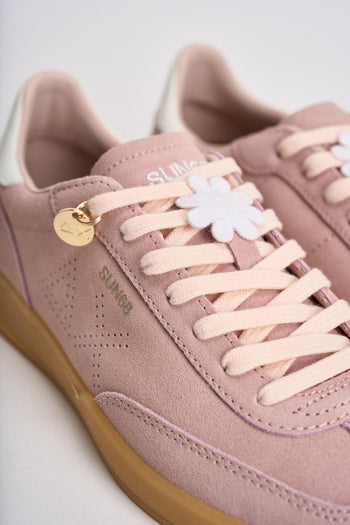 Sneakers donna in suede rosa - 5