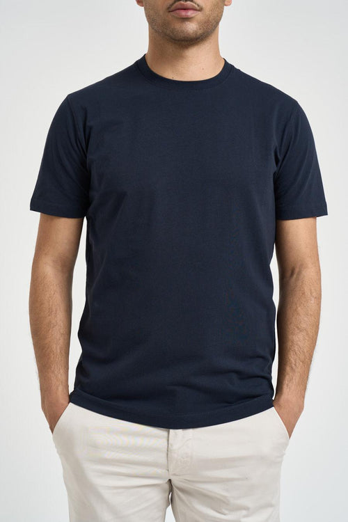 T-shirt uomo girocollo blu notte