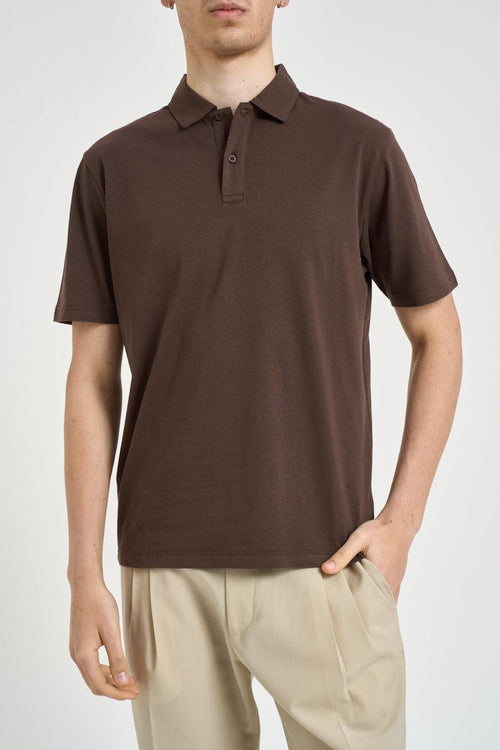 Polo uomo marrone