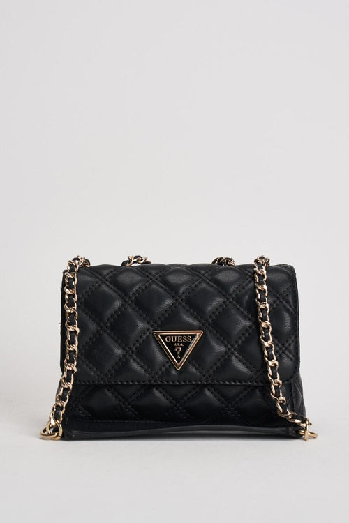 Borsa donna matelassé a tracolla nera