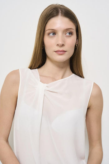 White Draped Women's Top - 4