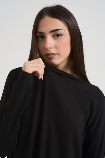 Maglia donna manica lunga nera - 3