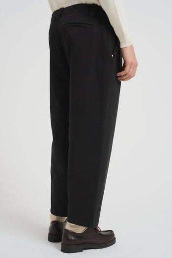 Pantalone uomo con pinces nero - 4