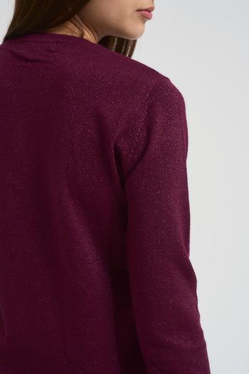 Maglia donna girocollo bordeaux - 4