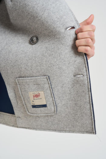 Cappotto uomo corto grigio chiaro - 6