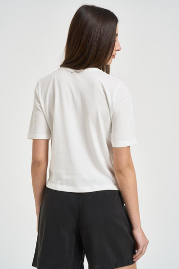 T-shirt donna con coghiglie bianca - 4