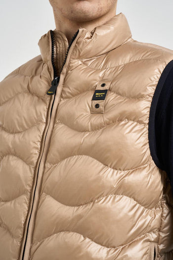 Giubbotto uomo smanicato beige - 4