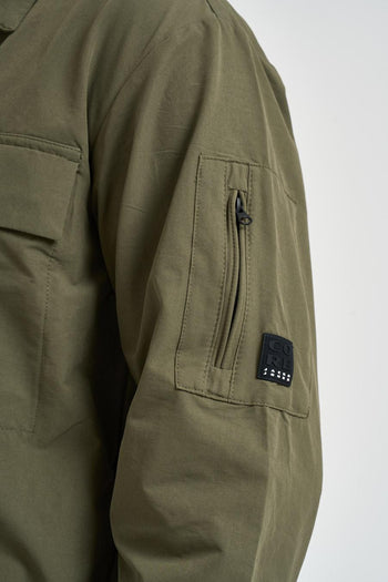 Giubbotto uomo a camicia verde militare - 4