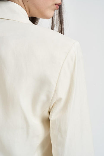 Giacca donna doppiopetto panna - 5