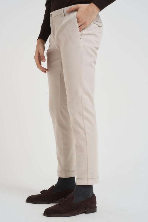 Pantalone uomo dritto panna - 2
