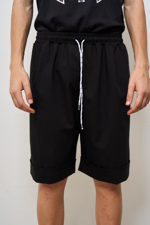 Bermuda uomo con coulisse nero