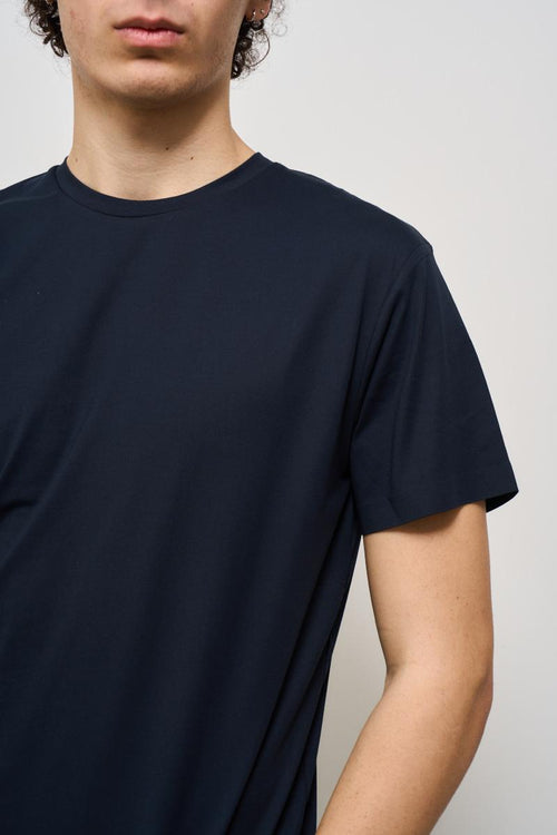 T-shirt uomo girocollo blu - 2