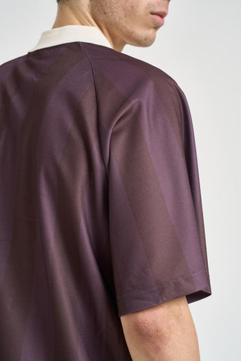 Polo uomo a righe viola - 5