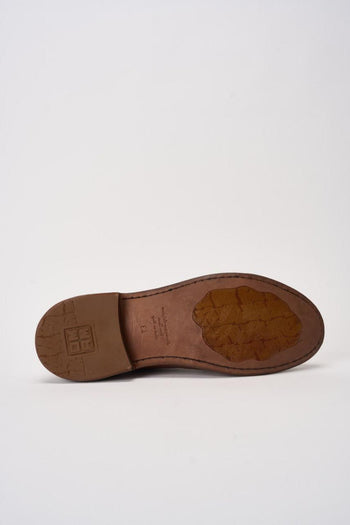 Stringata uomo marrone in pelle - 6