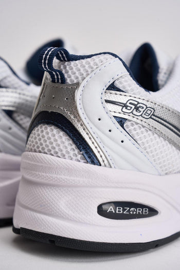 Sneakers uomo 530 bianca e blu - 8