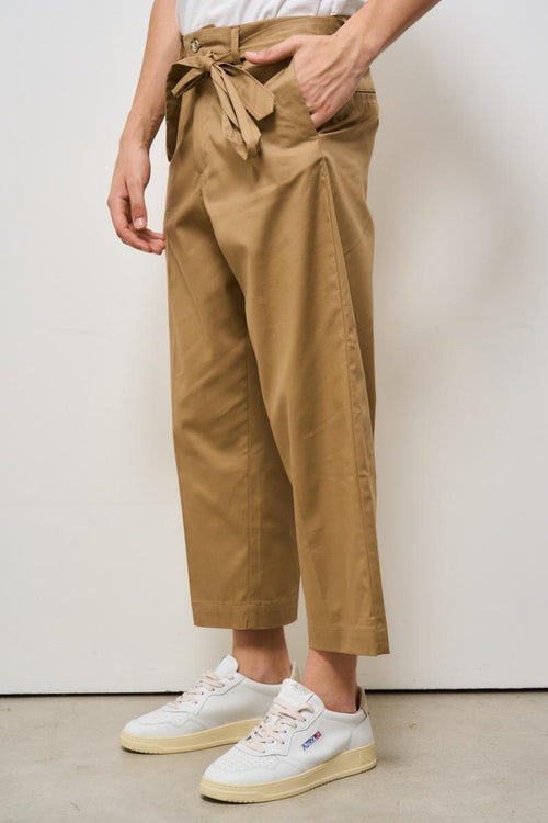 Pantalone uomo cammello con cintura - 2