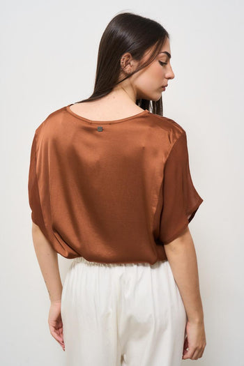 Blusa donna marrone - 3