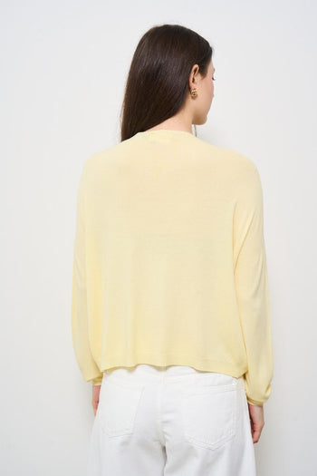 Maglia donna girocollo gialla - 4